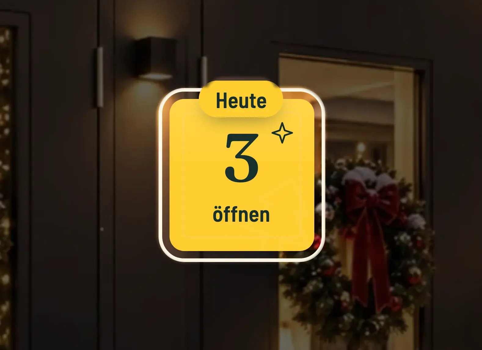 Türchen 3 im SUPERMATT-Branding mit der Markierung „Heute“ und „öffnen“.